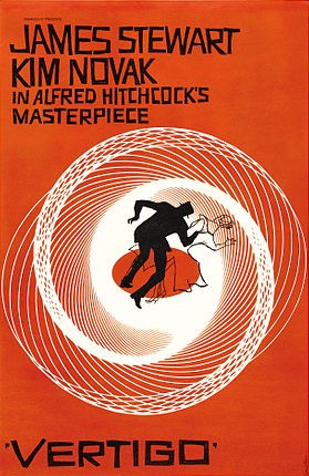 The original Vertigo movie poster by Saul Bass.